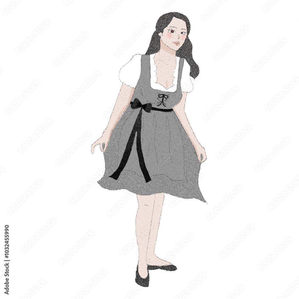 fashion model in a dress dirndl - Dari Mitha fashion model in a dress dirndl - Dari Mitha