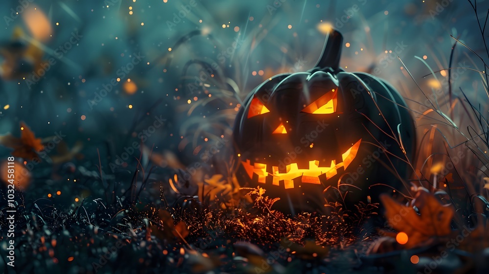 Fototapeta premium Halloween festival background with pumpkins Created with Generative AI technology.