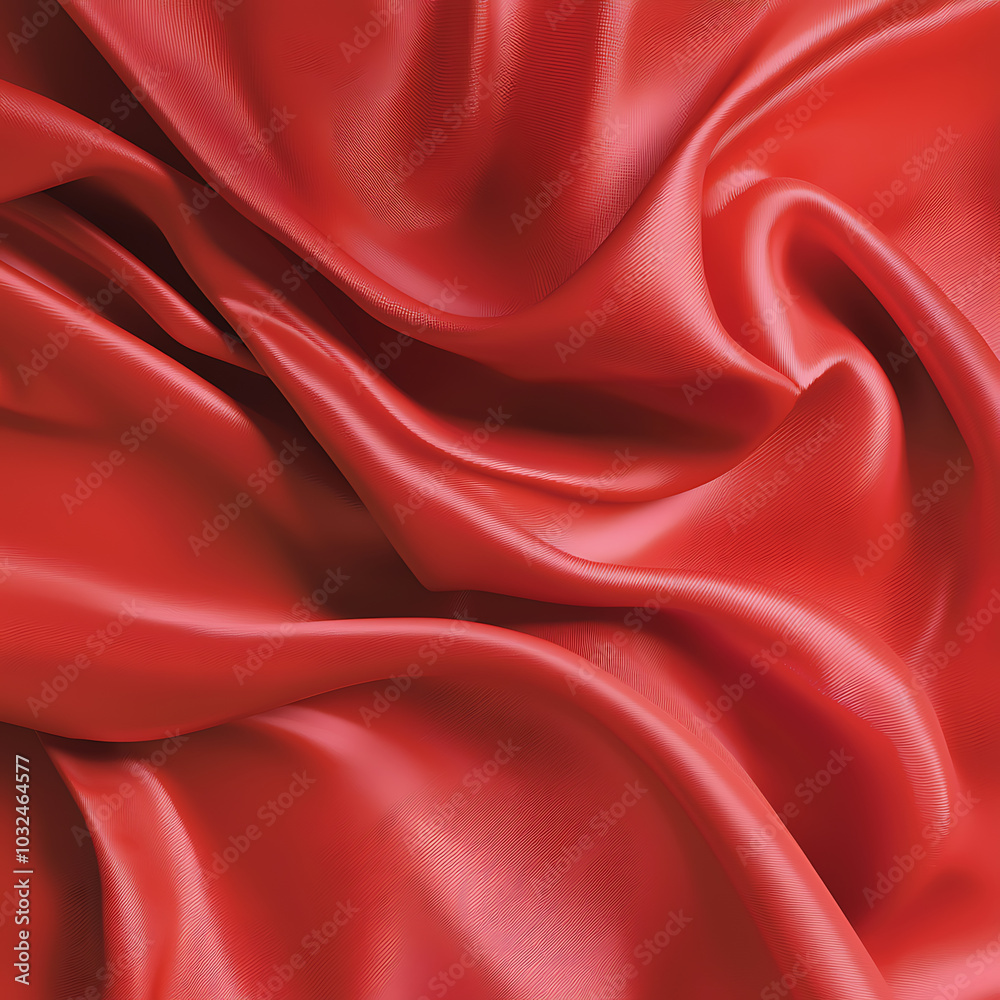 Obraz premium Luxurious red satin fabric texture with elegant drapes