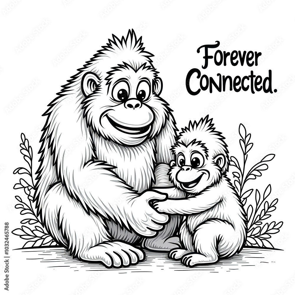 Obraz premium Forever Connected Monkeys