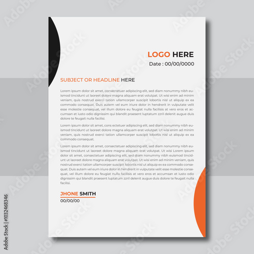 business corporate letterhead design template
