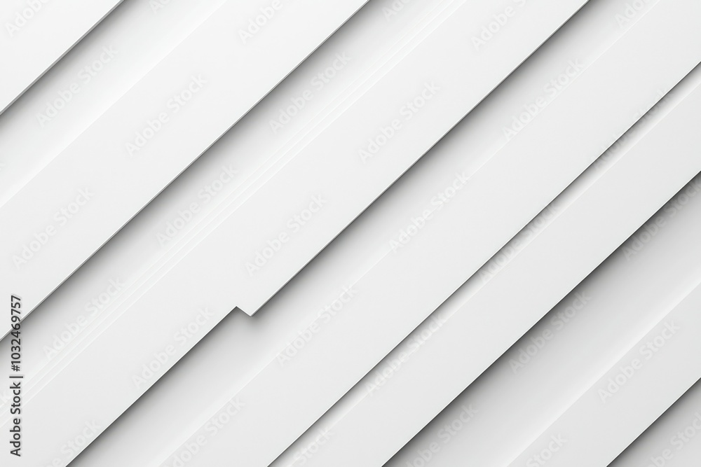 Obraz premium Abstract White Diagonal Stripes with Shadows