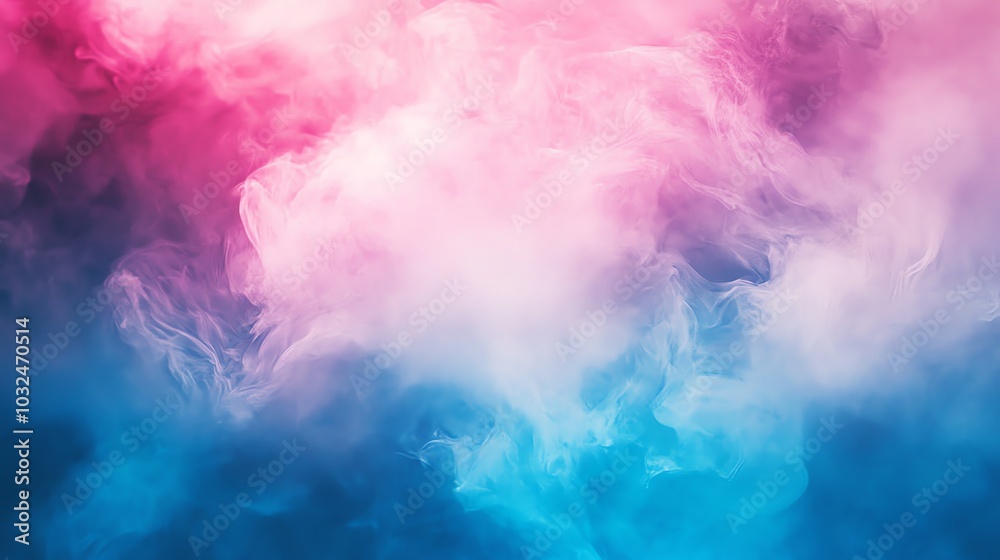 Naklejka premium Abstract colorful blue and purple smoke swirls create a dynamic background