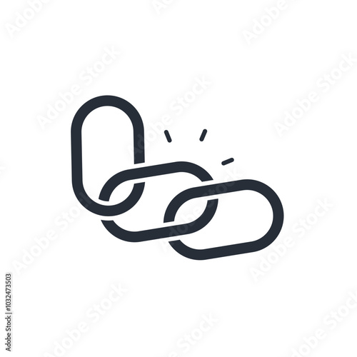 Link icon. vector.Editable stroke.linear style sign for use web design,logo.Symbol illustration.