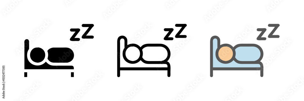Set of sleep icons for social media, apps, and web design. Simple and clean vector illustrations, ideal for sleep-related projects, wellness apps, and user interface designs. Minimal and modern style Set of sleep icons for social media, apps, and web design. Simple and clean vector illustrations, ideal for sleep-related projects, wellness apps, and user interface designs. Minimal and modern style