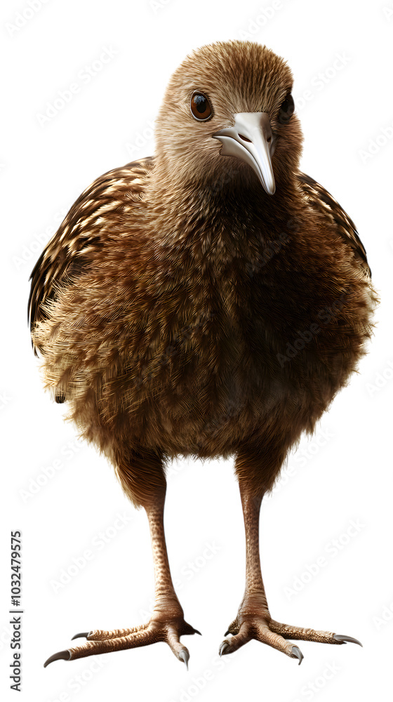 Fototapeta premium Kiwi Bird on Transparent PNG Background, Photo Realistic, Wallpaper, Cover and Screen for Smartphone, PC, Laptop, Transparent PNG