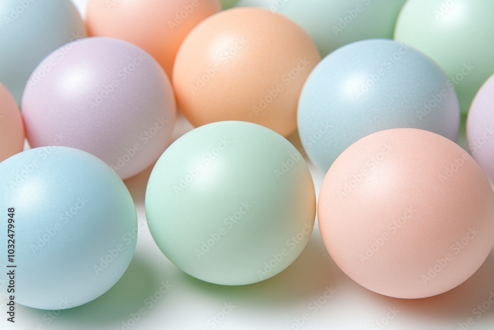 Soft pastel spheres in a gradient of light colors creating a soothing gentle and playful atmosphere with smooth textures in a modern minimalist design Soft pastel spheres in a gradient of light colors creating a soothing gentle and playful atmosphere with smooth textures in a modern minimalist design