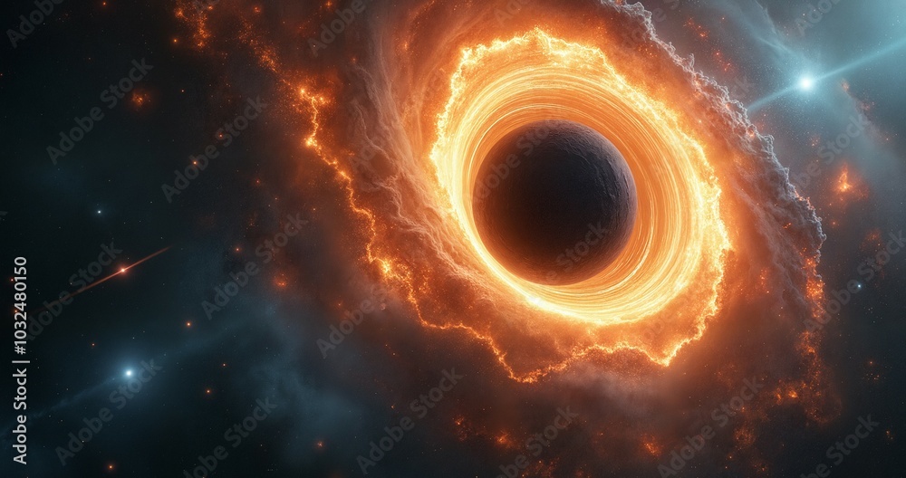 Fiery Cosmic Ring Around a Planet Fiery Cosmic Ring Around a Planet