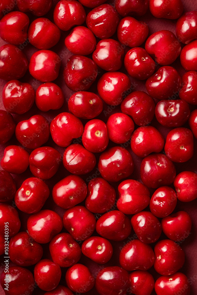 Cherry background full frame image. View of fresh cherries from above. Top view Cherry background full frame image. View of fresh cherries from above. Top view