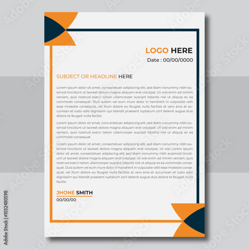 Letterhead design template.