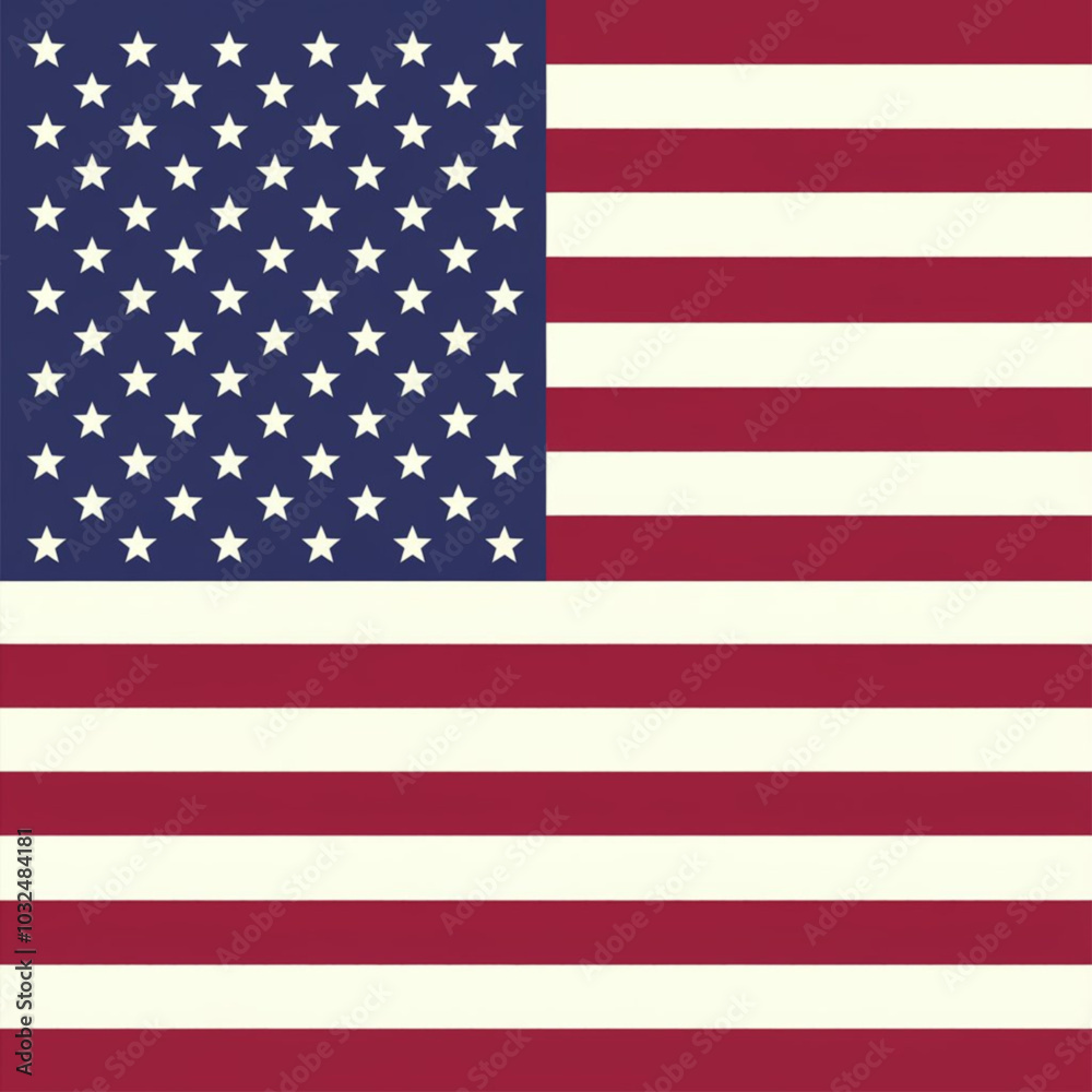 Naklejka premium U.S.A flag vector illustration