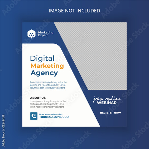 Digital marketing agency live webinar and corporate banner design template