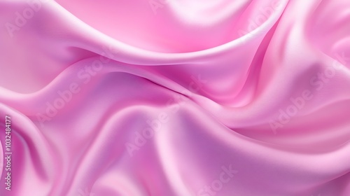 Silk satin fabric texture backgrounds, soft pink textile wave cloth design material backdrop,