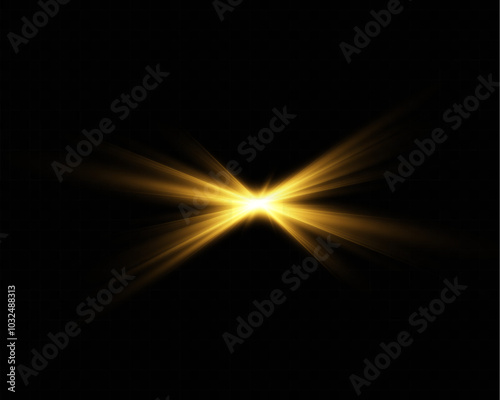  Bright beautiful star.Flash of light on the background.Vector graphics
