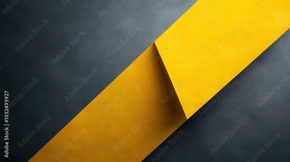 An abstract composition showcasing folded geometric shapes in vivid shades of yellow, set against a muted dark background, embodying contemporary artistic flair. An abstract composition showcasing folded geometric shapes in vivid shades of yellow, set against a muted dark background, embodying contemporary artistic flair.