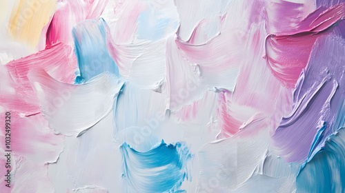 Wallpaper Mural Pastel Brushstroke Calendar Background, Soft hues blend seamlessly, Elegant white center enhances vibrant colors, Ideal for monthly planning Torontodigital.ca