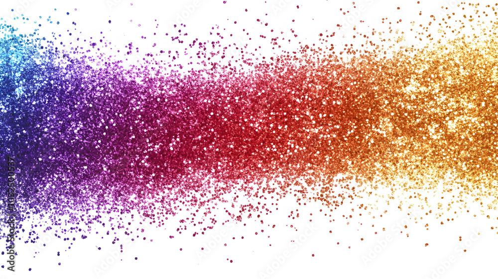 Glittering rainbow rectangle on a clean white background, vibrant colors shimmering, ideal for digital design and creative projects Glittering rainbow rectangle on a clean white background, vibrant colors shimmering, ideal for digital design and creative projects