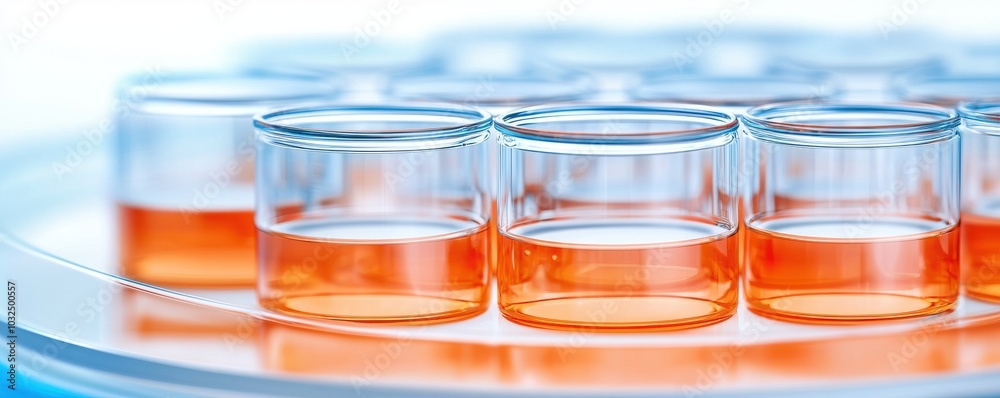 Closeup of Bacterial and Viral Cells in Petri Dishes