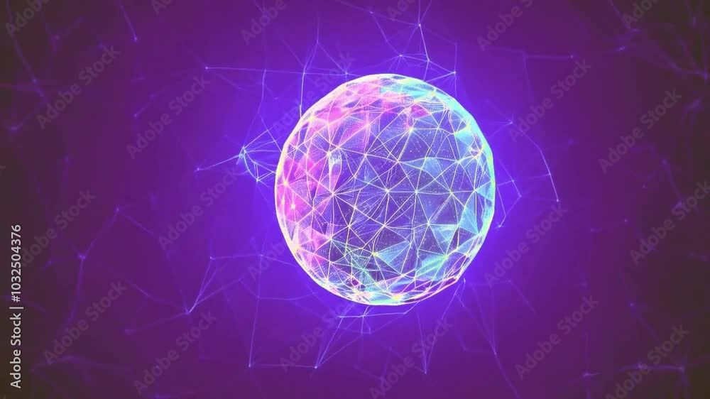 Abstract visualization of interconnected spheres and networks, representing data or molecular structures. Abstract visualization of interconnected spheres and networks, representing data or molecular structures.