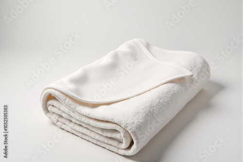 A face towel lying on a clean design background with a sleek design