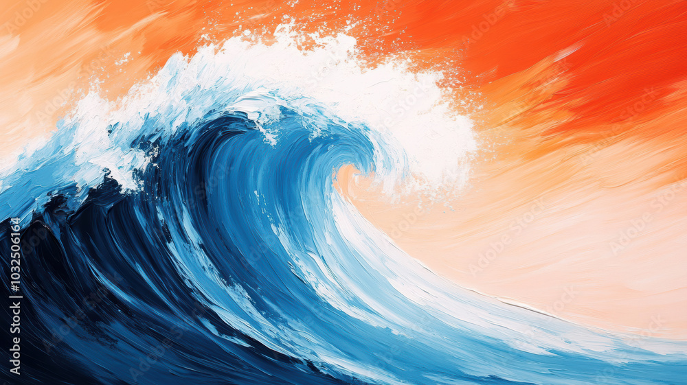 Abstract wave with soft brush strokes and gradient Abstract wave with soft brush strokes and gradient