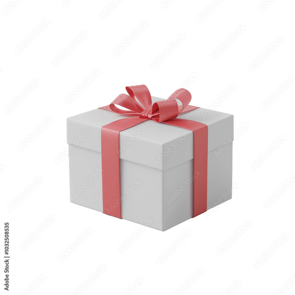 Elegant Gift Box with Ribbons in Pink on Transparent Background - Made with Generative AI Elegant Gift Box with Ribbons in Pink on Transparent Background - Made with Generative AI