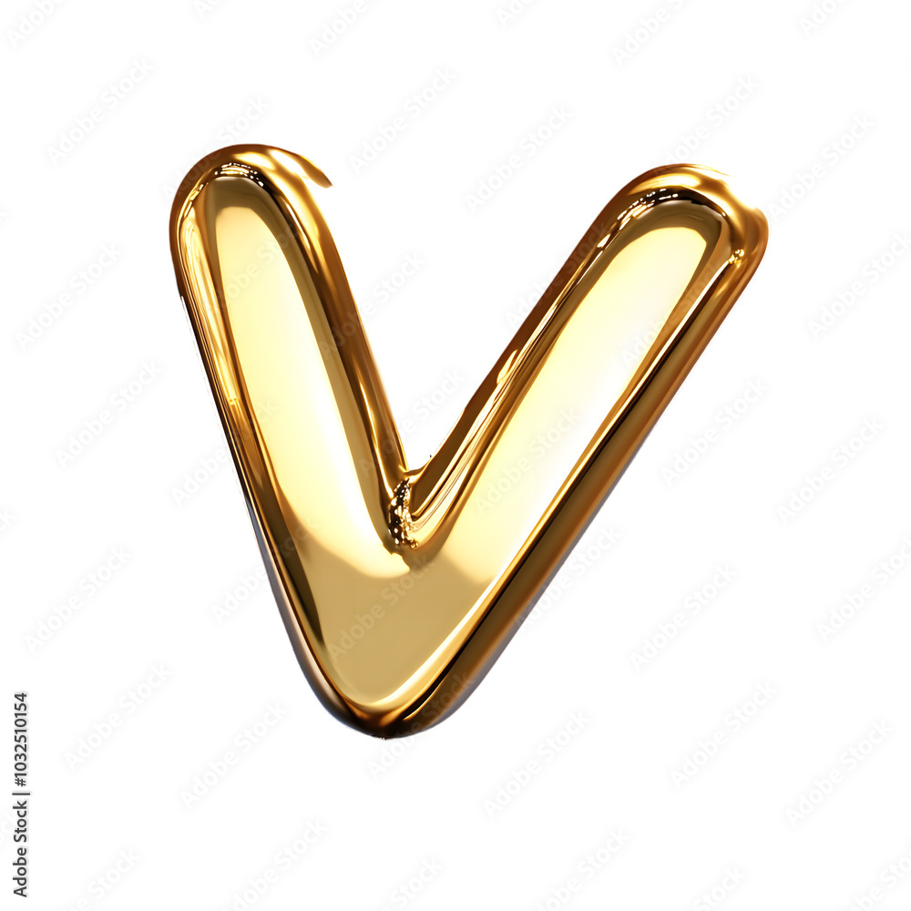 A shiny gold tick mark, often symbolizing confirmation or correct choice A shiny gold tick mark, often symbolizing confirmation or correct choice