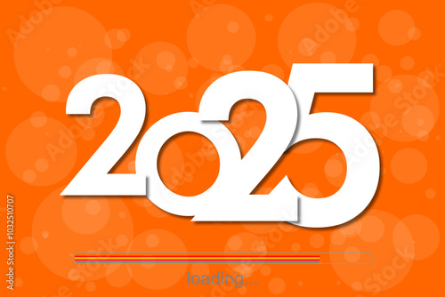 Happy new year - best wishes 2025 with colorful truncated number. Perfect vector for poster, banner, greeting and new year 2025 celebration.