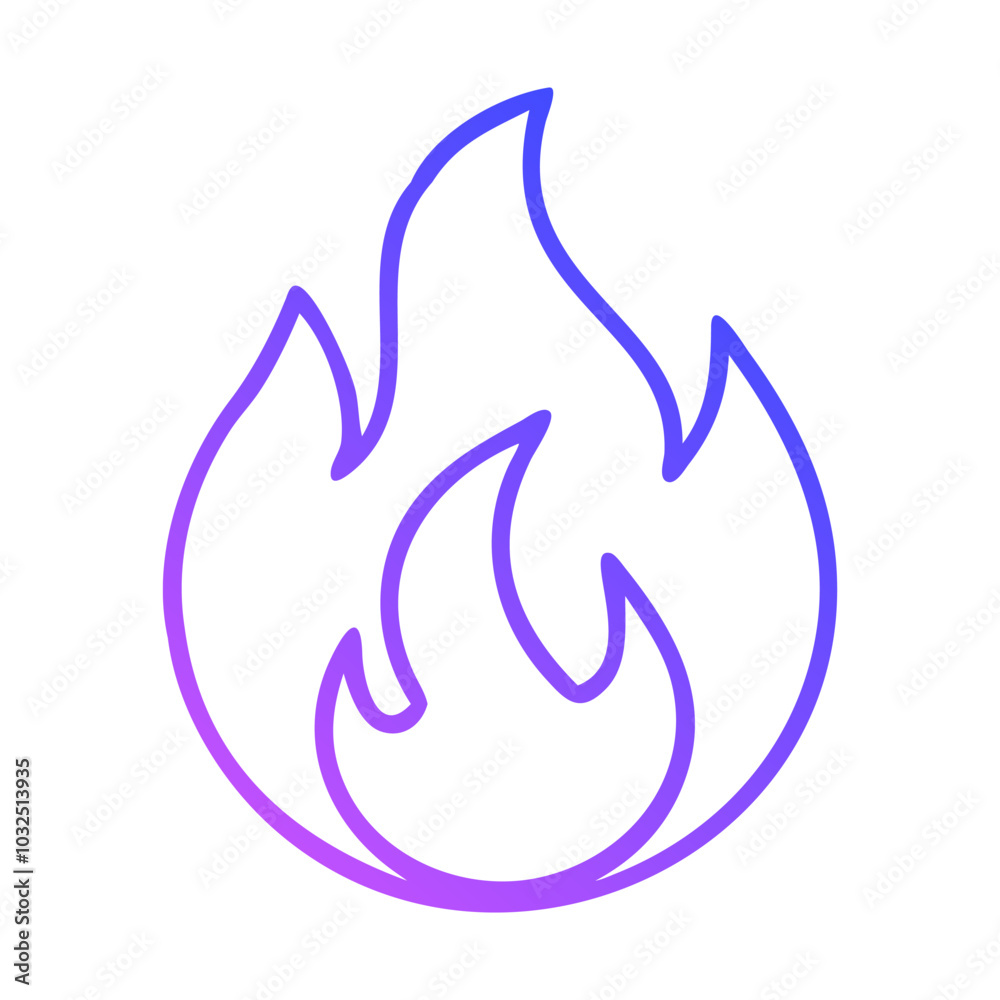 gradient flame icon vector art image gradient flame icon vector art image