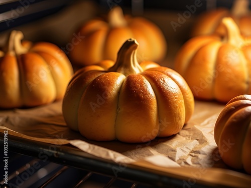 Halloween baked goods, pumpkin bread.