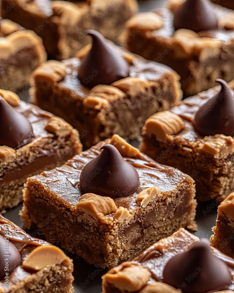 Brownie Bites with Caramel and Chocolate Topping Brownie Bites with Caramel and Chocolate Topping