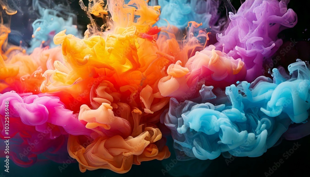 Fototapeta premium Each color of smoke evokes different emotions and moods. 