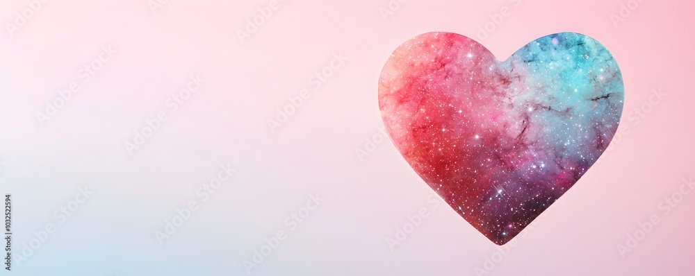 Obraz premium Celestial Heart of the Cosmos - Stunning Metallic Textured Galaxy Colors for Inspirational Art and Design Projects