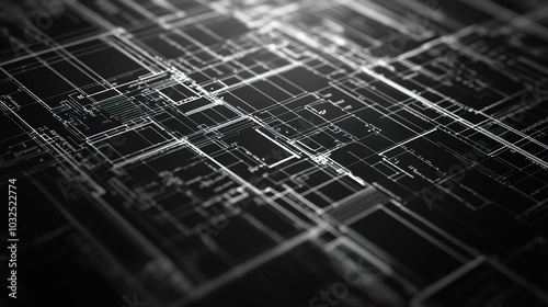 Abstract black architecture plans background 