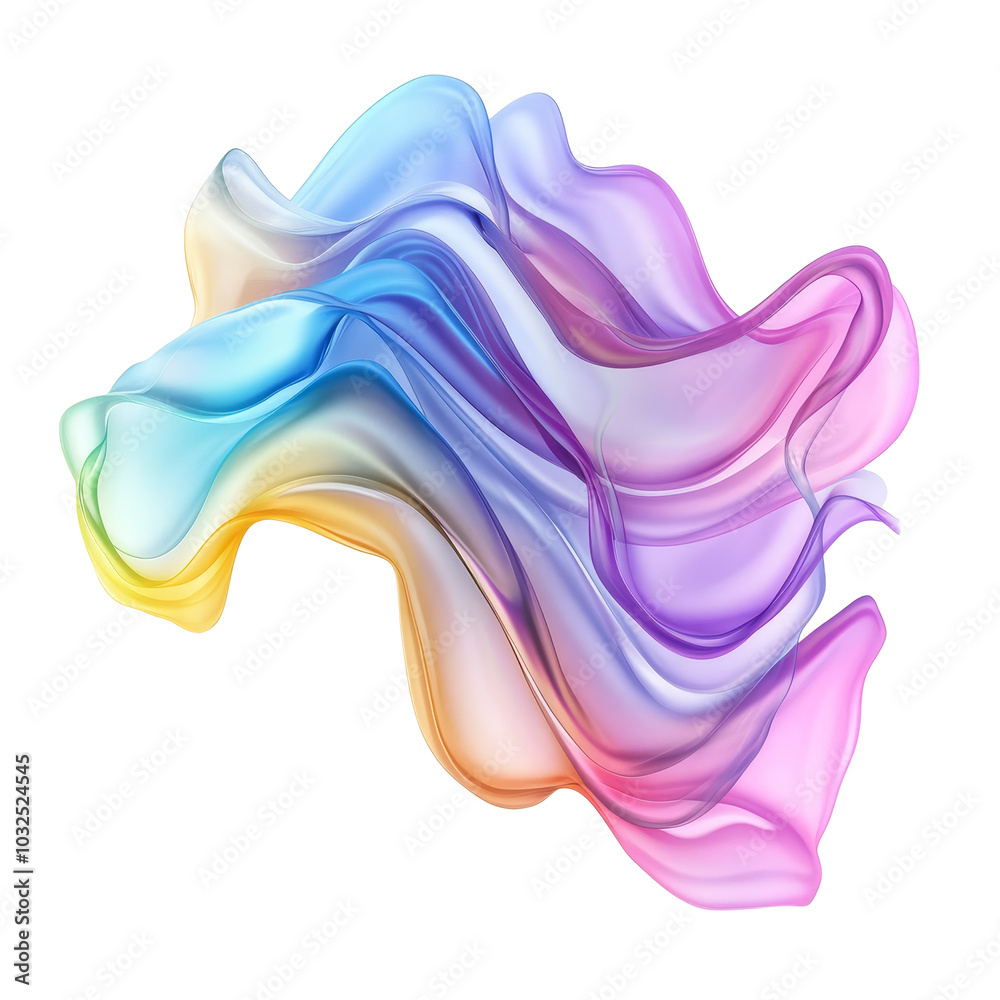 A vibrant and dynamic wave of flowing iridescent colors creating a stunning visual effect, multicolored flowing abstract iridescent wave shape isolated on transparent background A vibrant and dynamic wave of flowing iridescent colors creating a stunning visual effect, multicolored flowing abstract iridescent wave shape isolated on transparent background