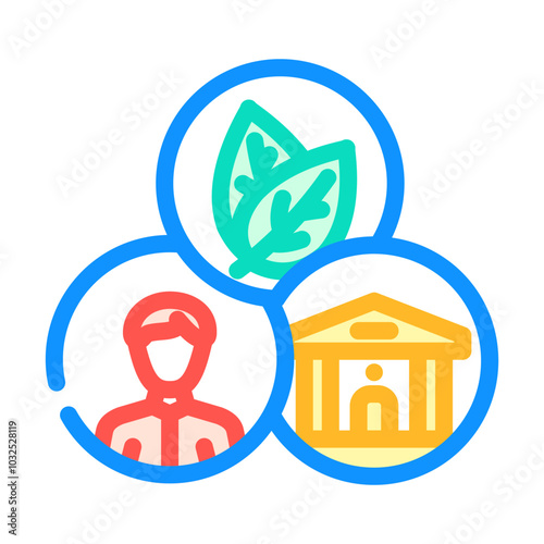 esg environmental social governance color icon vector. esg environmental social governance sign. isolated symbol illustration