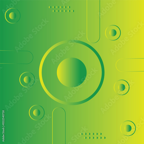 Modern Green abstract background, circle Shape Geometric Dot, graphic, technology digital template, cover design, backdrop, banner, web background, book cover, advertisement, green gradient