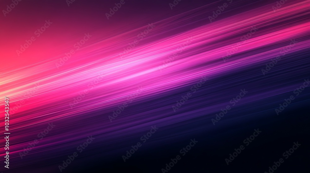 Fototapeta premium Abstract colorful motion backdrop with glowing purple lines and digital gradient texture