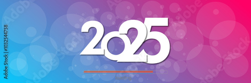 Happy new year - best wishes 2025 with colorful truncated number. Perfect vector for poster, banner, greeting and new year 2025 celebration.