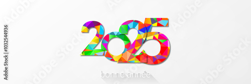 Bonne année - meilleurs vœux 2025 - vecteur pour affiche, bannière, salutation et célébration du nouvel an 2025.	