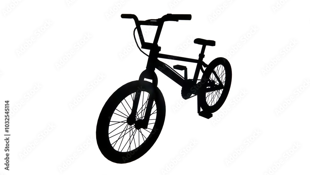 Fototapeta premium a bicycle with a black frame and a white background