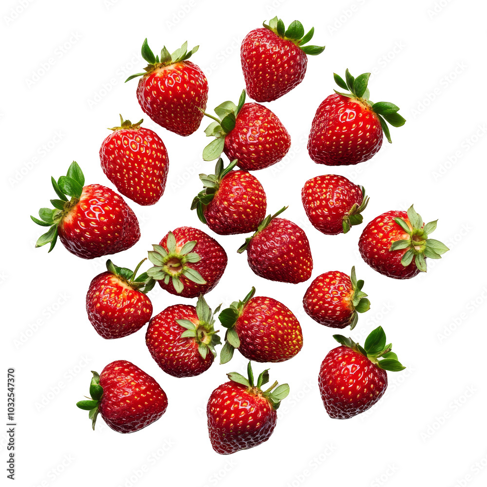 Fresh strawberries arranged beautifully on a plain transparent background, ideal for culinary inspiration or healthy eating, strawberries isolated on transparent background Fresh strawberries arranged beautifully on a plain transparent background, ideal for culinary inspiration or healthy eating, strawberries isolated on transparent background