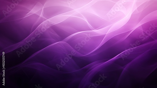 Abstract purple smoke wave design with pink and light accents, flowing energy pattern on black background