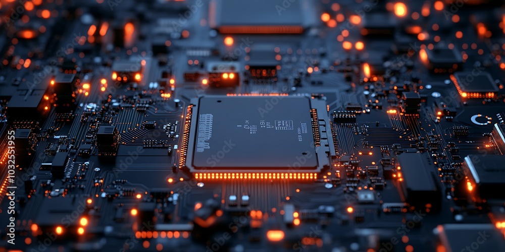 Obraz premium Digital Circuit Wallpaper Background