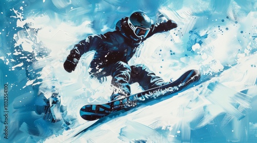 Wallpaper Mural extreme, Snowboarding Snowboard Snowboarder, sport, winter, mountain, sky, blue, person, white, outdoors, speed, skiing, seasonal. Torontodigital.ca