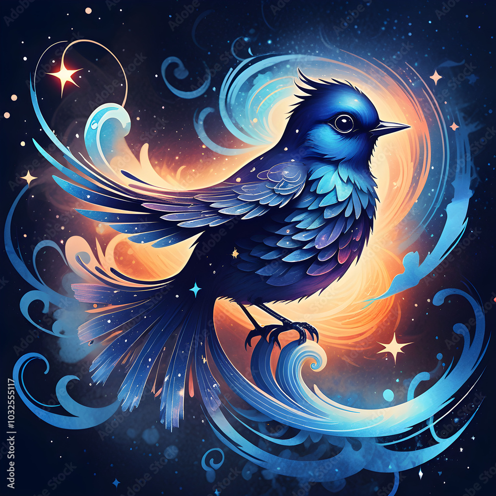 Obraz premium birds in the night