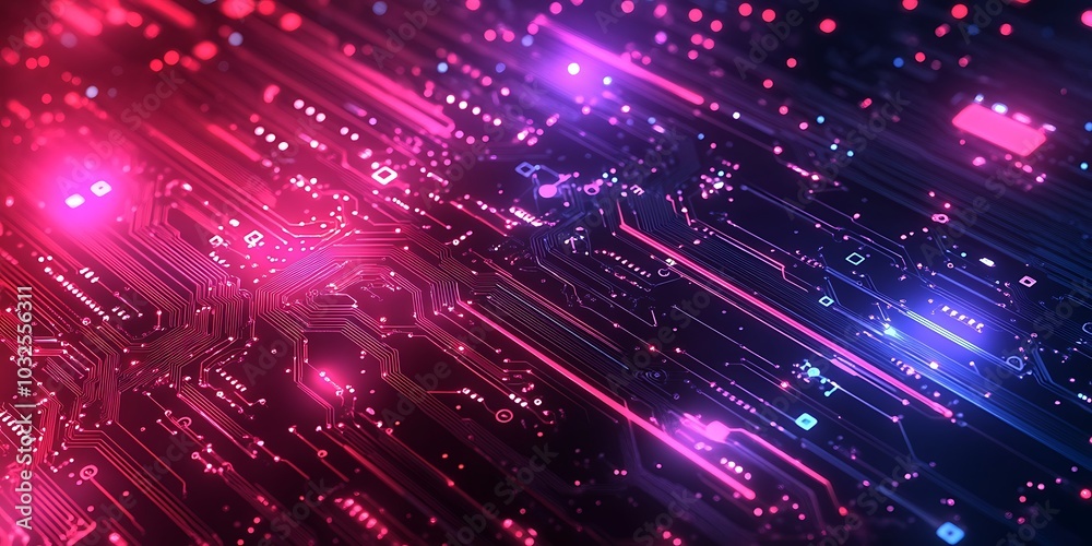 Technology microchip background Technology microchip background
