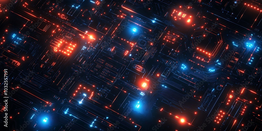 Technology microchip background Technology microchip background