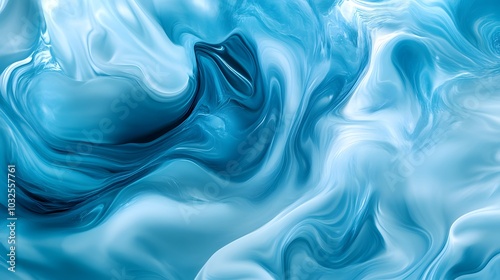 Flowing abstract liquid forms merging into one another with gentle smooth transitions