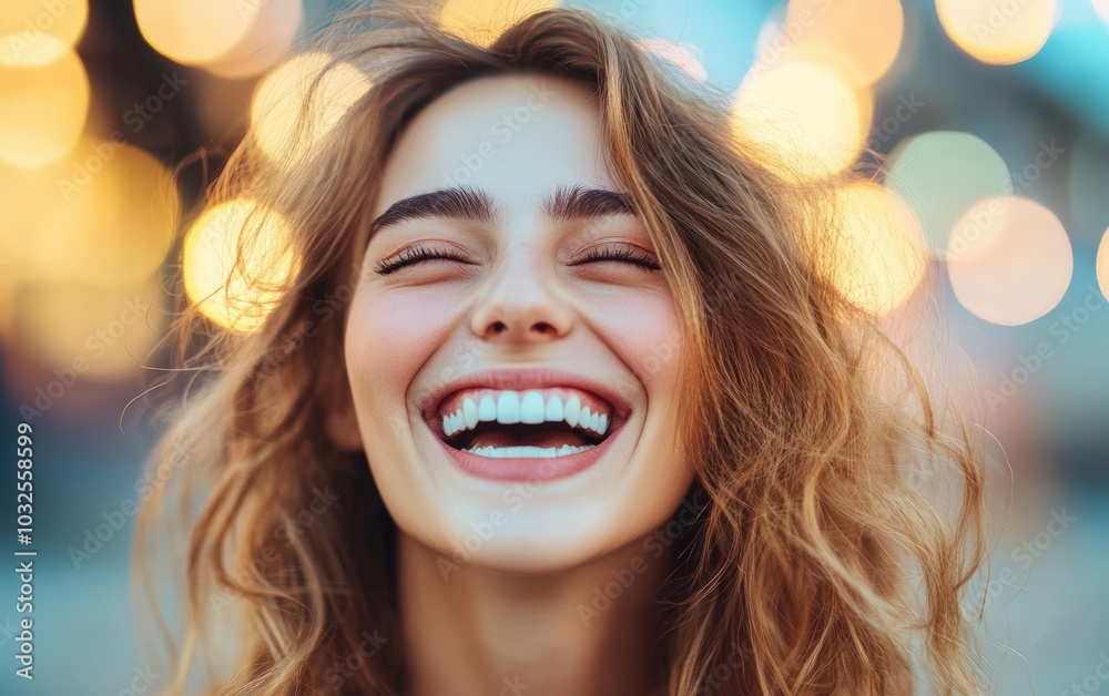 portrait of a person  wich is laughter 